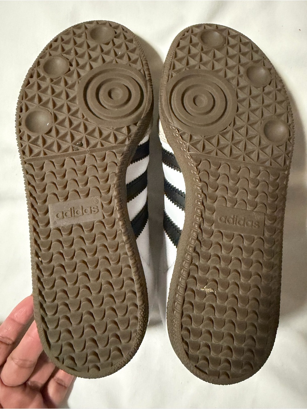 adidas White Black Classic Samba with Gum Sole - Picture 4 of 4